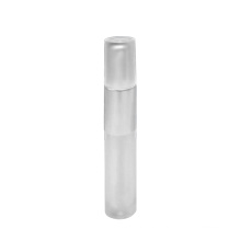 Empty round clear frosted plastic lip gloss tube with wand customized lip gloss container with rubber insert